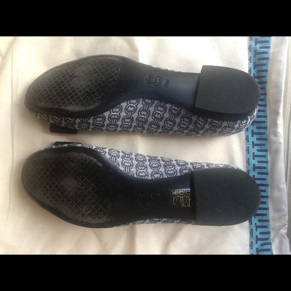 $SOLD$ Tory Burch Gemini Link Printed Bow Flat - Picture 5 of 8